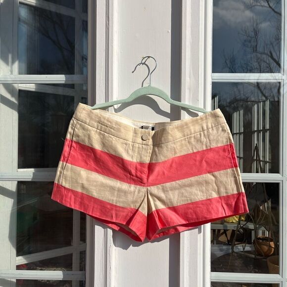 J Crew Linen Striped Shorts NWT - Picture 1 of 6